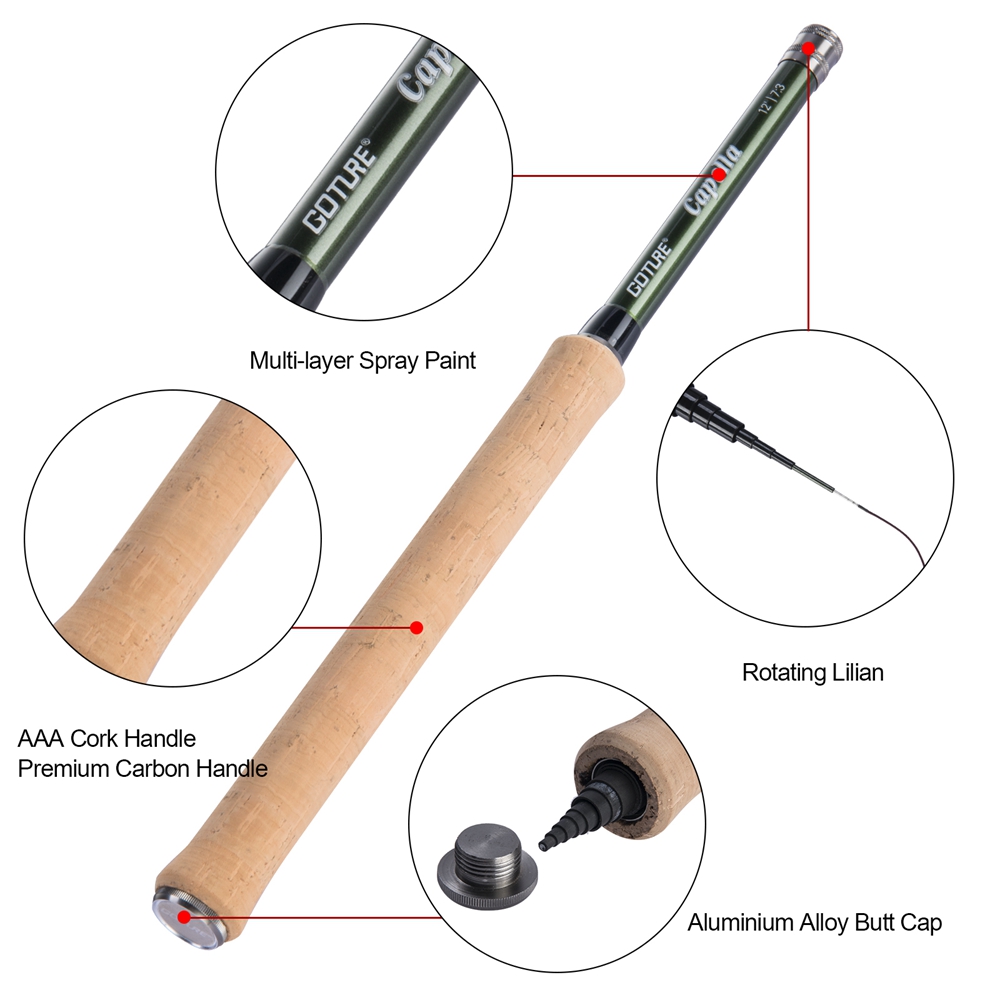 Goture Tenkara يطير الصيد رود  - مراجعة Fishing Equipment Fly وسعره